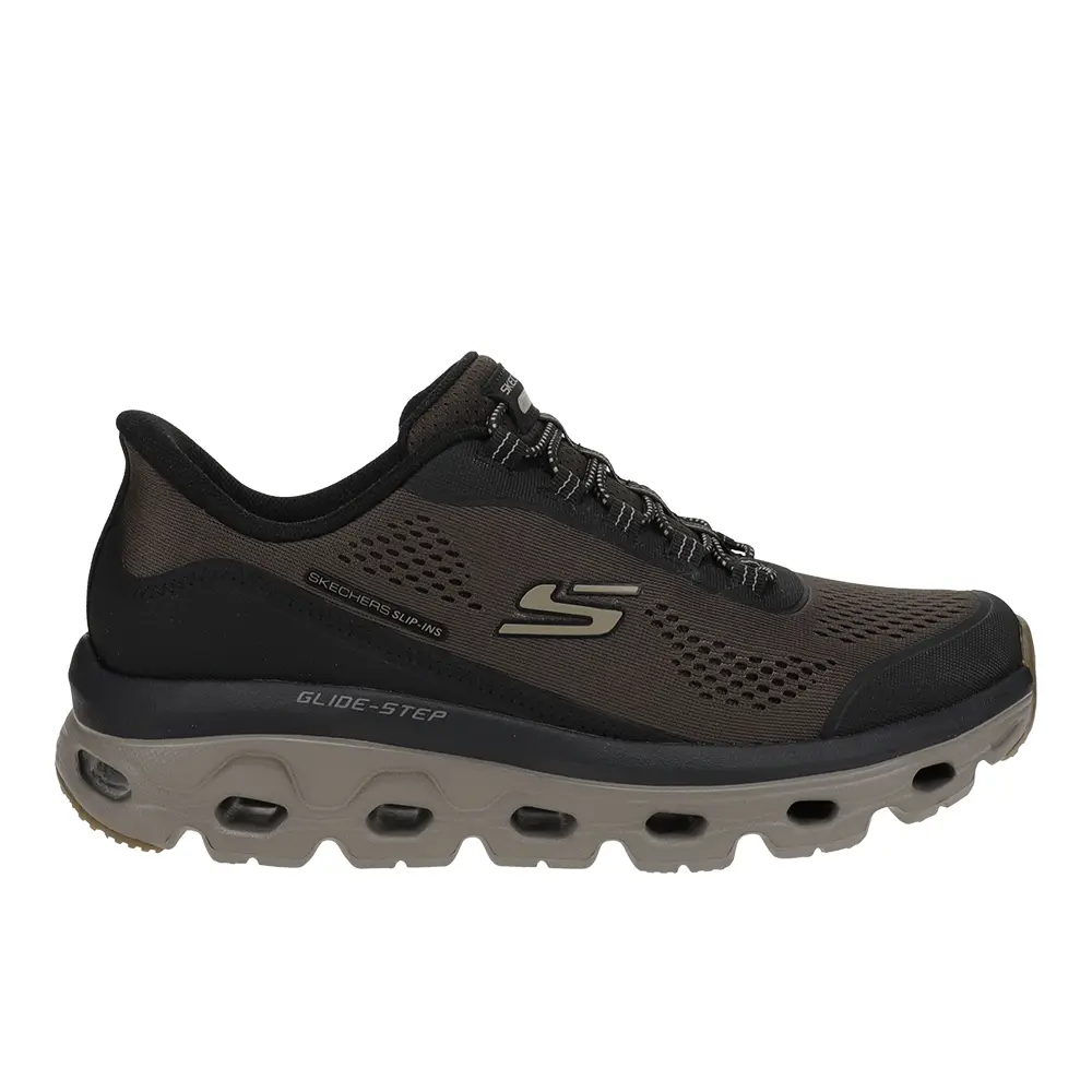 Skechers Mens Slip-Ins Glide-Step Sole Glover Peak Walking Walking Sneakers Shoes - Brown