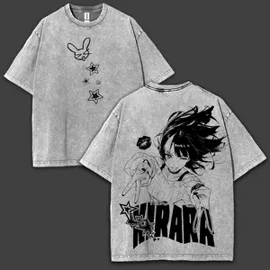 Kirara Hoshi Jujutsu Kaisen Graphic Tee - Premium Washed Unisex T-Shirt Featuring Anime Icon, Trending Fandom Print, Soft Cotton Material for Streetwear Fans, Vintage Acid Wash Style