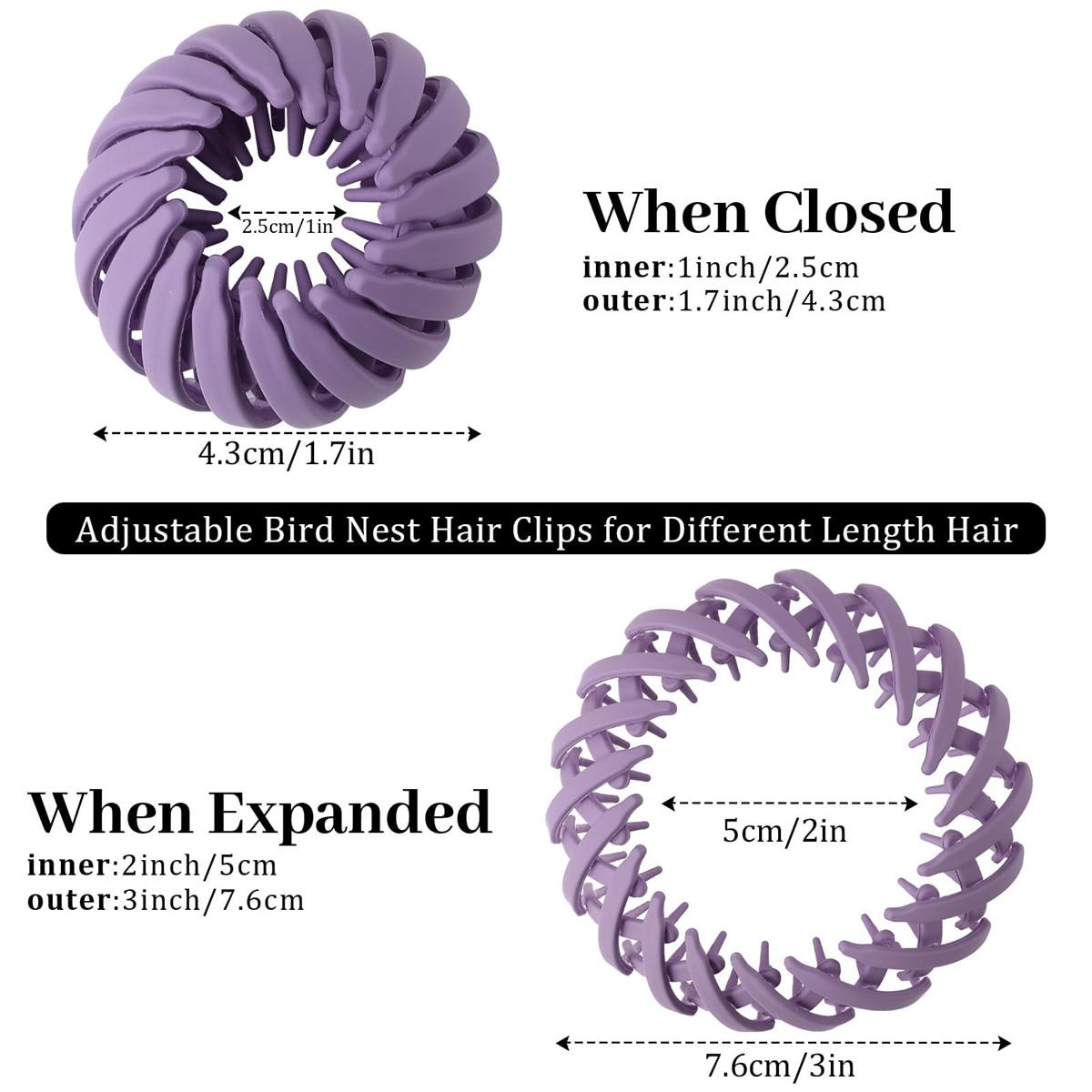 6Pcs Birds Nest Hair Accessories Bun Maker Clips Expandable Ponytail Holders Shaped Hairpins for Women and Girls 6Pcs Birds Nest Hair Accessories Bun Maker Clips Expandable Ponytail Holders Shaped Hairpins for Women and Girls