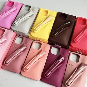 Rhode Silicone Phone Case with Lip Gloss Holder for iPhone 17/16/15/14/13 Pro Max/Pro Plus 17 Air - Custom Lip Balm Cover for Women