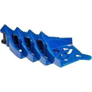 Hose Guide – 4pcs Plastic Hose Roller for Cars, Trucks & Motorcycles - Car Wheel Rolling System Tool Preventing Stucking and Snagging Under Tires (Blue)