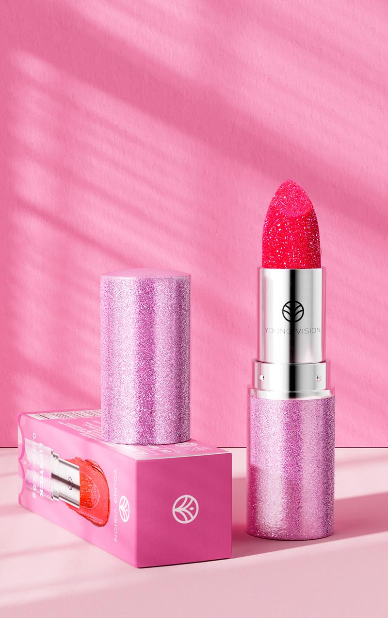 YOUNG VISION Chameleon 6-color Fine Sparkle Lipstick, Multi-purpose Facial Embossed Silk Screen Pearlescent Lipstick and Eyeshadow