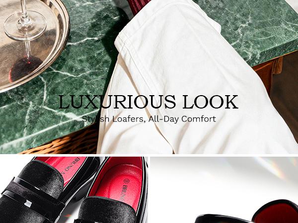 Bruno Marc Formal Mens Patent Loafers - Classic Tuxedo Dress Shoes for Wedding Business Party in Rich Colors Round Toe Slip On Plain Pattern Removable Insole