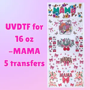 UVDTF transfers para vasos/cups 16oz- MAMA (5 transfers)