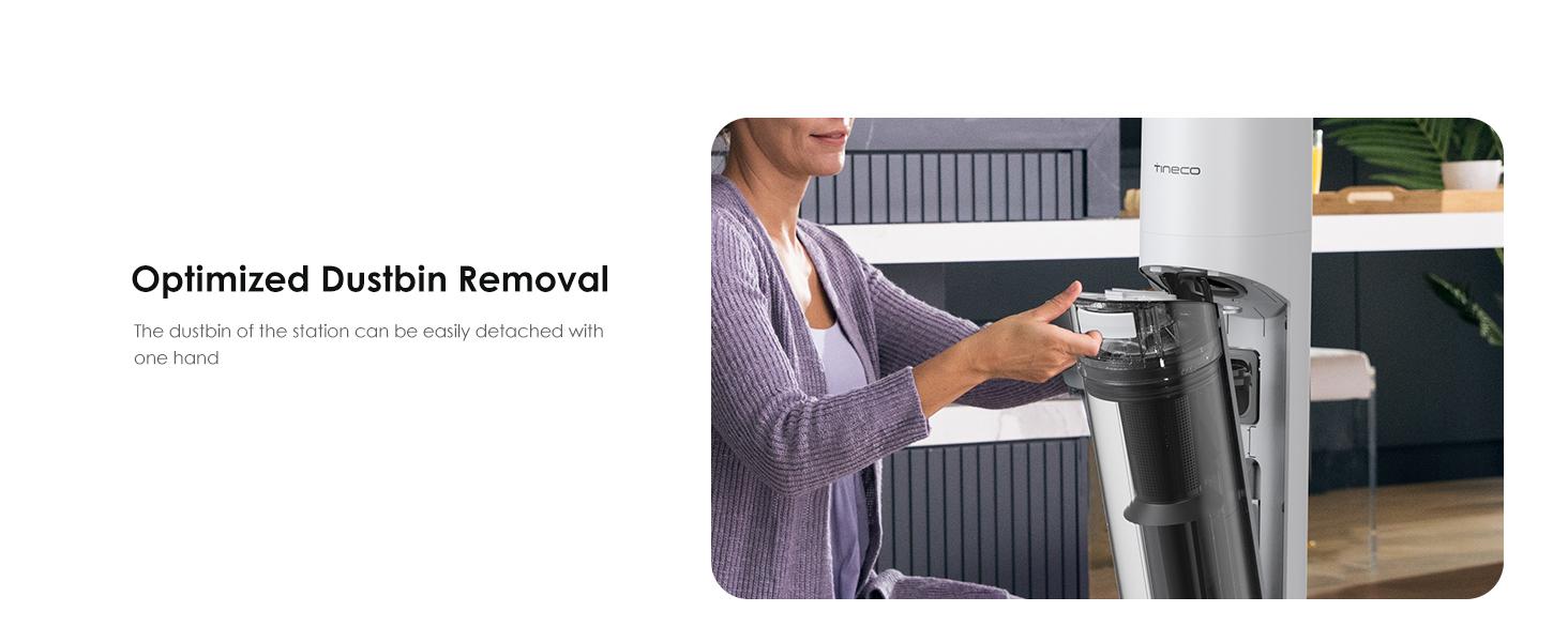 Tineco PURE ONE Station 5 Cordless Smart Vacuum with 2.5L Auto Dust Base Full-Path Self-Cleaning 175W Suction ZeroTangle Tech iLoop Smart Sensor for Hard Floor & Carpet