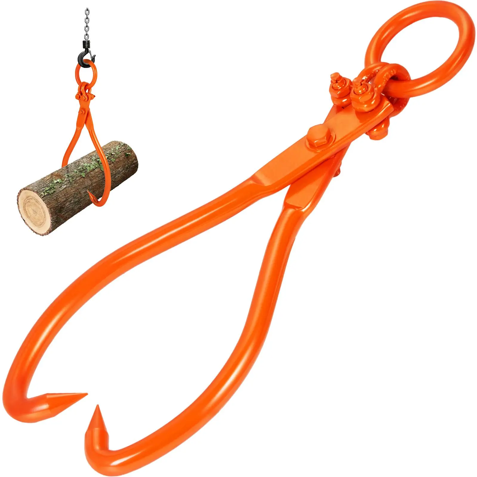【SummerFinds】VEVOR Log Skidding Tongs,  18 inch 2 Claw Log Lifting Tongs, Heavy Duty Steel Lumber Skidding Tongs, 772 lbs/350 kg Loading Capacity, Log Lifting, Handling, Dragging & Carrying Tool