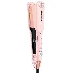 Terviiix Titanium Flat Iron Hair Straightener - ARC Non-Snagging for Smooth, One-Swipe Results, Salon-Grade Straightening Iron Saves Time on Thick, Curly, Black & Natural Hair