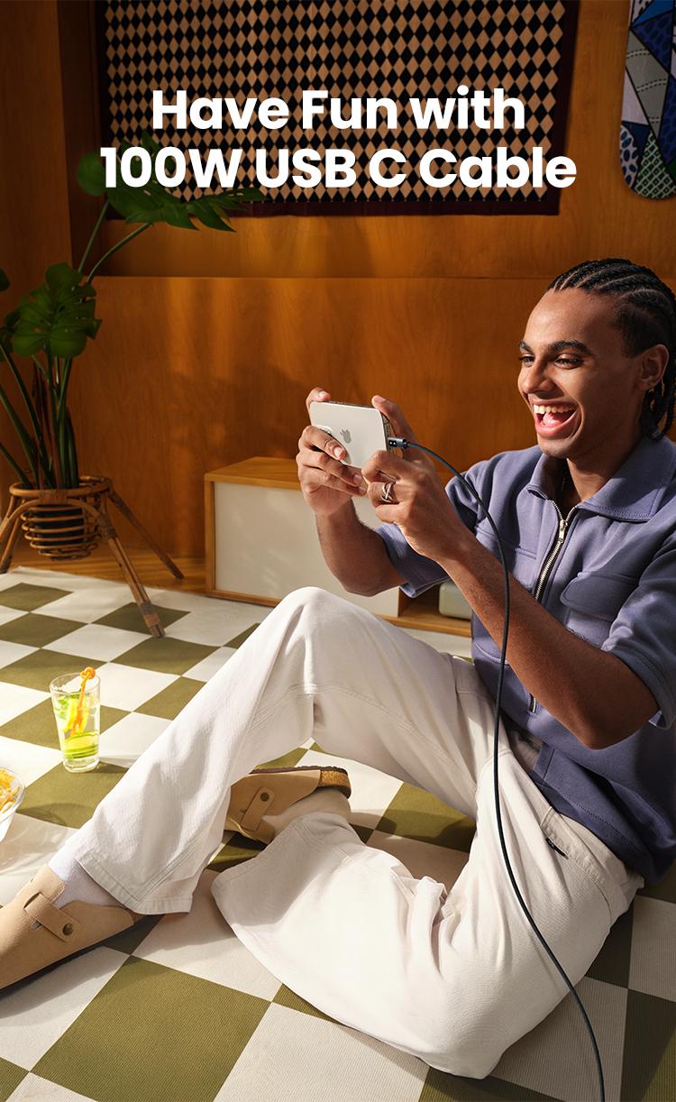 UGREEN Uno 100W  type  c Fast Charging Cable, with LED Display for iPhone 17 16/15 Plus/15 Pro Max, MacBook Pro/Air, Galaxy S24 Ultra，TikTokShopBlackFriday ,TikTokShopHolidayHaul