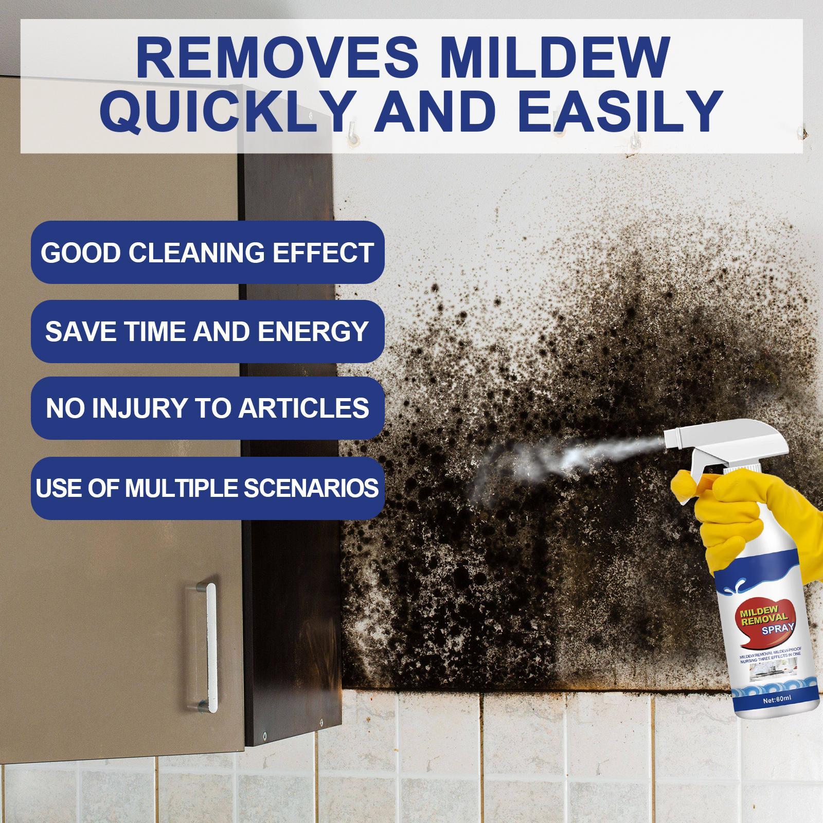 Highly Instant Mold and MildewStain Remover Spray 60ml for Washing Machine Seal | Bathroom Grout | Kitchen Sinks, Prevents Mould Regrowth, Household Essentials