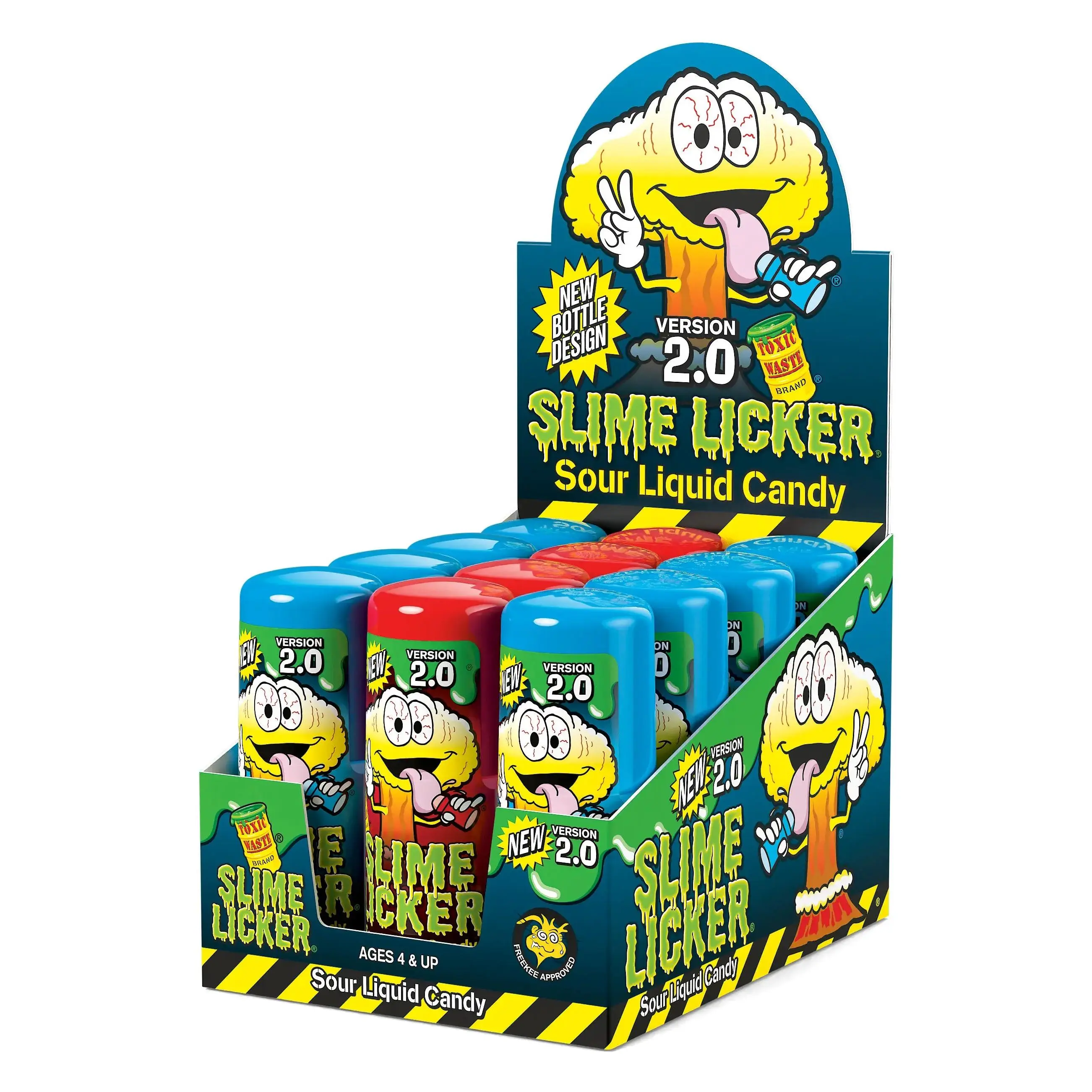 Toxic Waste Mega Slime Lickers 2.0 Sour Rolling Liquid Candy 12ct