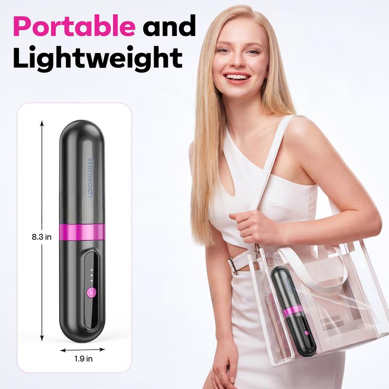 Minwoch Portable Hair Straightening Comb Negative Ion Wireless Three-level Temperature Adjustment Anti-scald Design