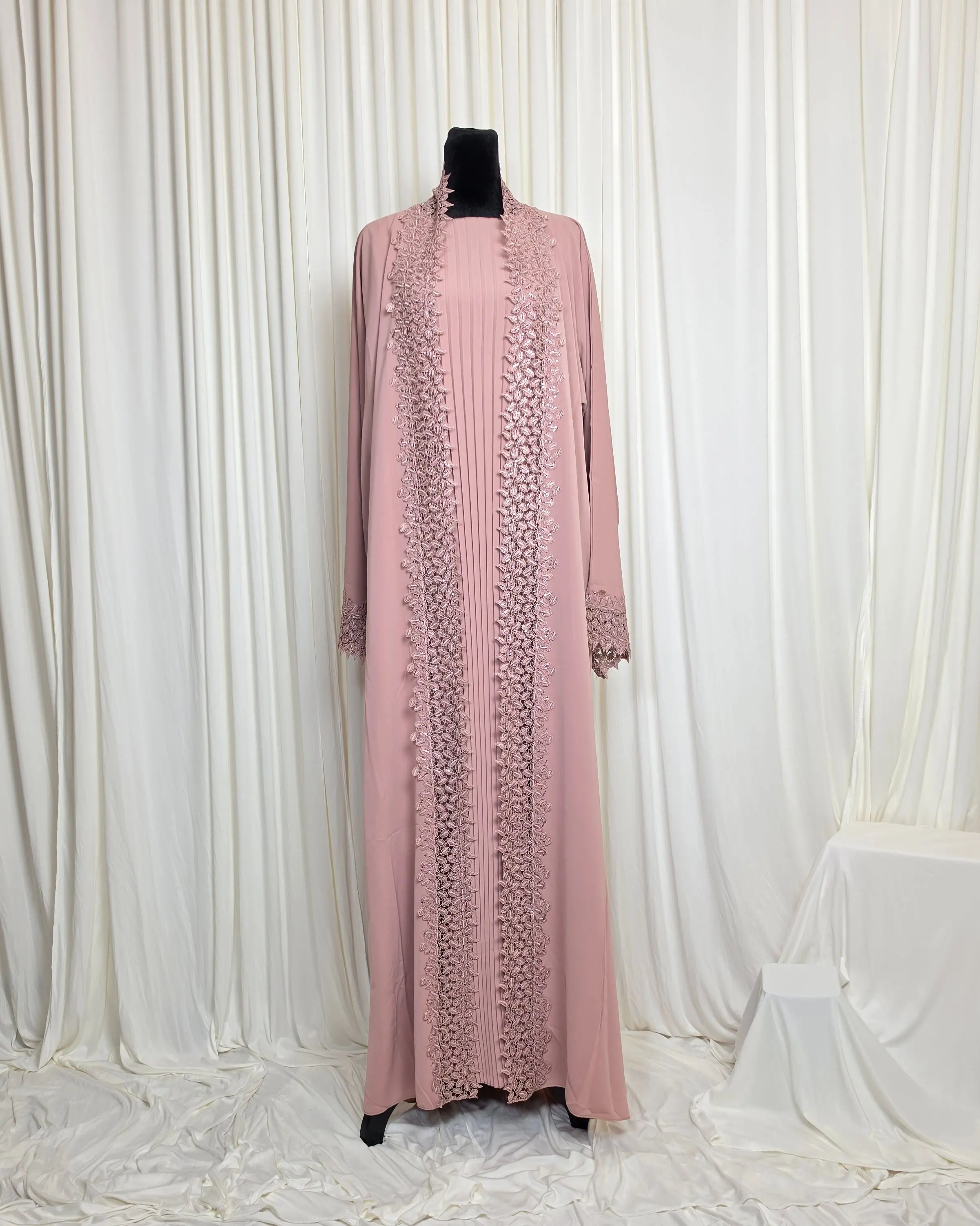 Manal 3-Piece Open  Abaya Set