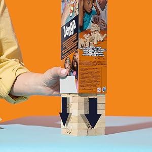 Jenga Game| Digital Die for 6 More Ways to Play| Original Wood Block Game| Stacking Tower| 1+ Players| Party Games