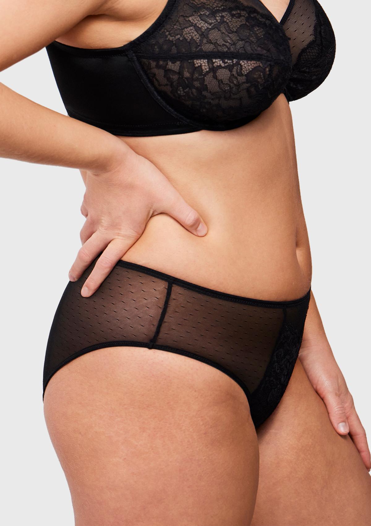 HSIA Floral Soft Lace Comfortable Mesh High-Rise Mid-Rise Bikini Brief Underwear