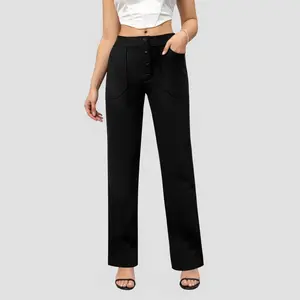 JEKAOYI  Women's  Business Leggings Stretch Airy High Waist Pockets Comfy Non Binding Full Length Work Pants Plus Size casual