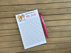 From The Desk Of Personalized Teacher Notepad | Teacher Gift