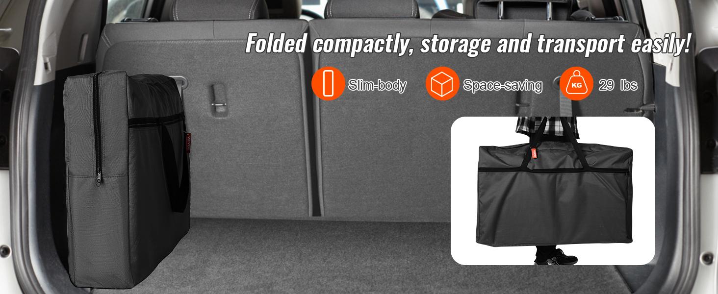 VEVOR Camping Kitchen Table, TikTokShopBlackFriday, Folding Outdoor Cooking Table with Storage Carrying Bag, Aluminum Cook Station 3 Cupboard & Detachable Windscreen, Quick Set-up for Picnics, BBQ, RV Traveling