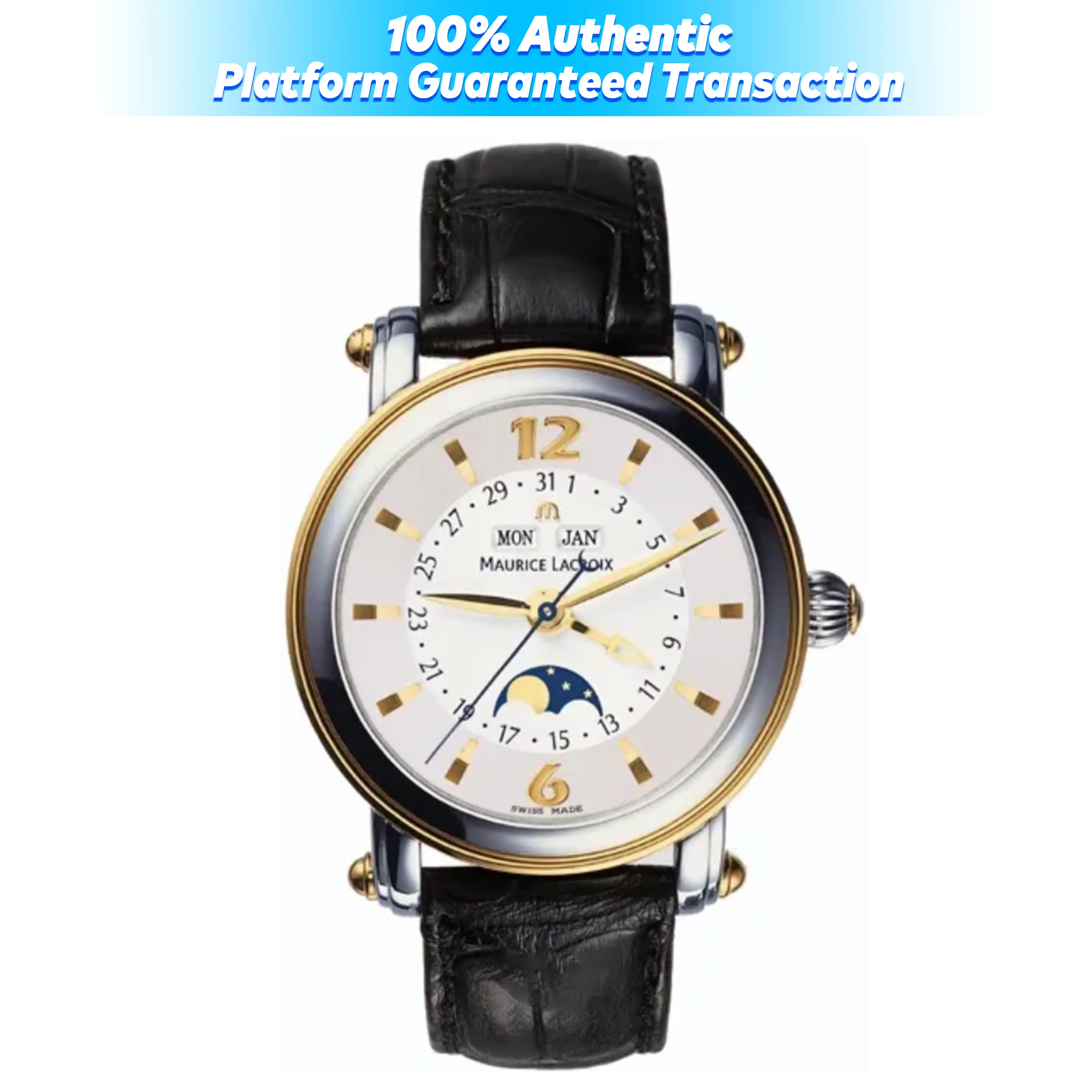 Maurice Lacroix Masterpiece Phase de Lune Dame Automatic 35mm Reference： MP6066-YS101-12G/1813