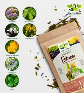 Compuesto Herbal Estres Stress Support Herbal Compound Tea 4 oz.-113g Natural Mexican Herb Hierba Wild Crafted
