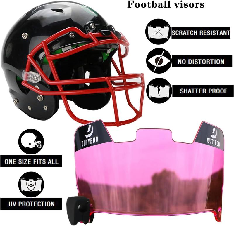 Football Visor Football Shield, Clear Football Visor  Scratch-Resistant, Fits Adult & Youth