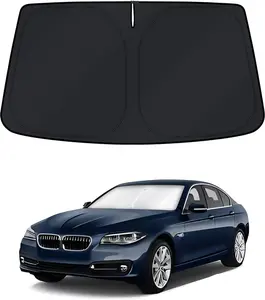 Canvcle Windshield Sun Shade for 2017-2023 BMW 5 Series Custom Fit Foldable Sun Visor Cover Blocks UV Rays Keeps Car Cooler Double Thickness Material Reflector Sunshade