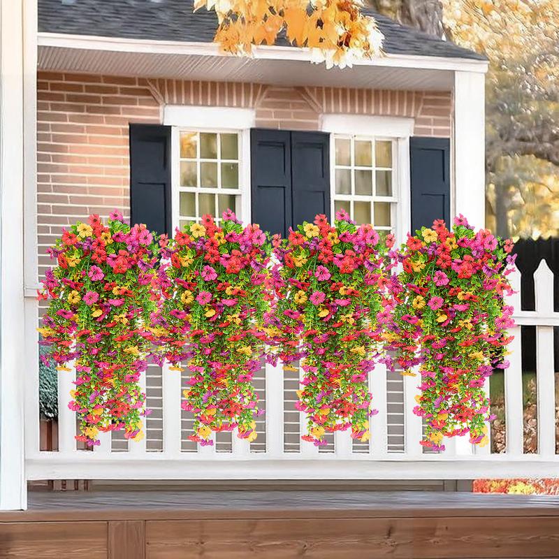 8 PCS Faux Silk Daisy with Eucalyptus Leaves, Artificial Fake Hanging Flowers Plants for Outdoor Autumn Decoration,UV Resistant Look Real Long Trailing Vines for Outside Home Indoor Planter Porch Patio Balcony Yard Decor 8 PCS Faux Silk Daisy with Eucalyptus Leaves, Artificial Fake Hanging Flowers Plants for Outdoor Autumn Decoration,UV Resistant Look Real Long Trailing Vines for Outside Home Indoor Planter Porch Patio Balcony Yard Decor