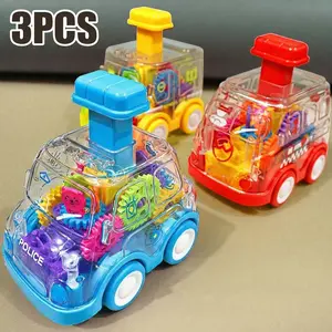 3PCS Realistic Design Press Type Small Car Inertia Return Car Puzzle Toy - Impact Resistant, No Battery Required, Multiple Color Options - Perfect for Birthday Party and Christmas Gifts