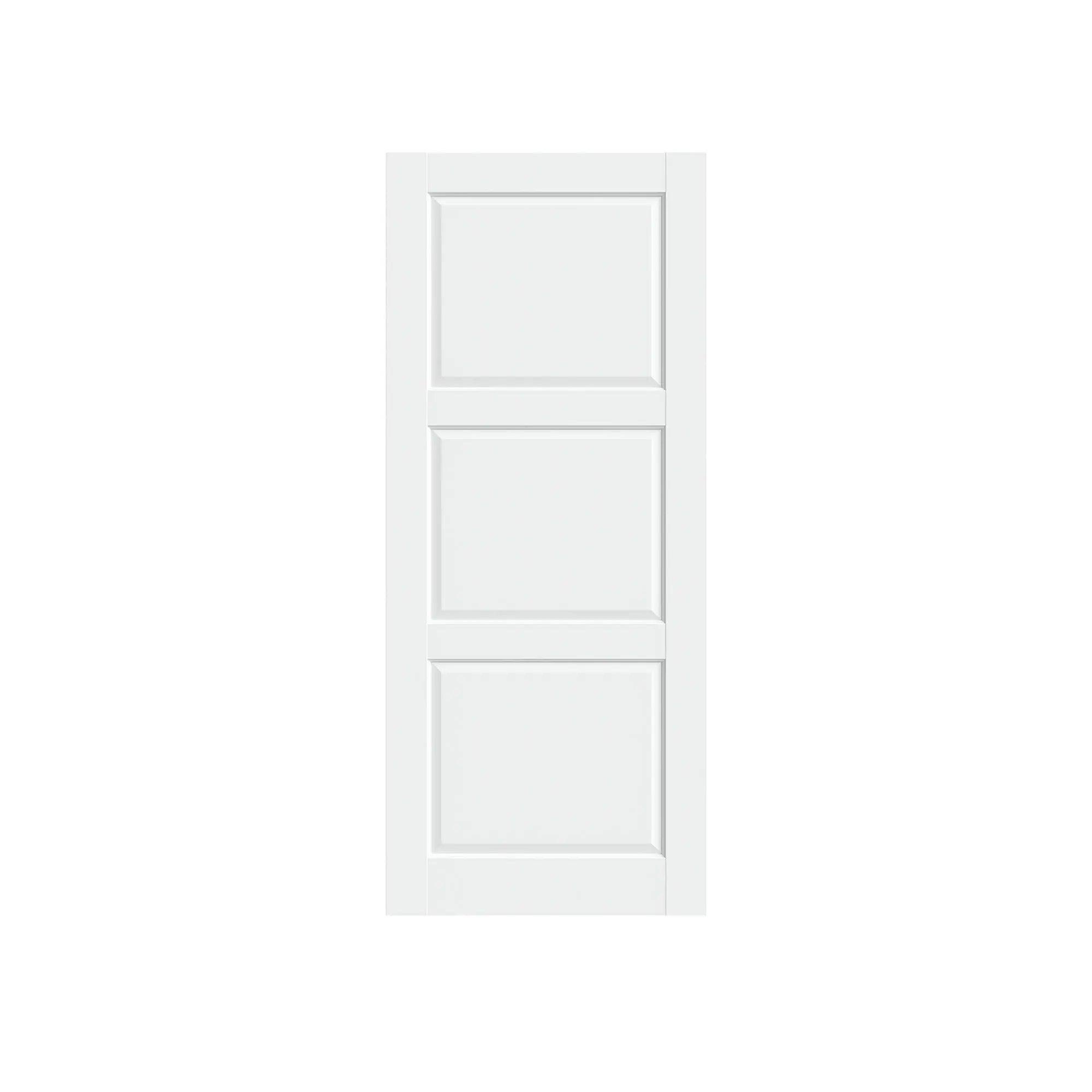 3-Panel Slab Door ,French Interior Door Paintable MDF Door Panel,Pre-Assembled Panel for Closet Pantry Bedroom Livingroom Study Office,White