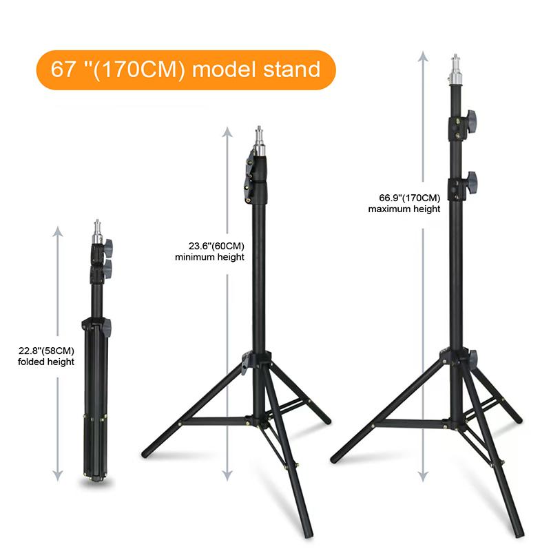 Projector Floor Stand, Folding Portable Tripod Mount for Projector, Camera & Webcam, Adjustable Height 23"–67", Supports up to 4 lb