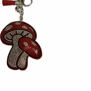 Red large mushroom bag charm