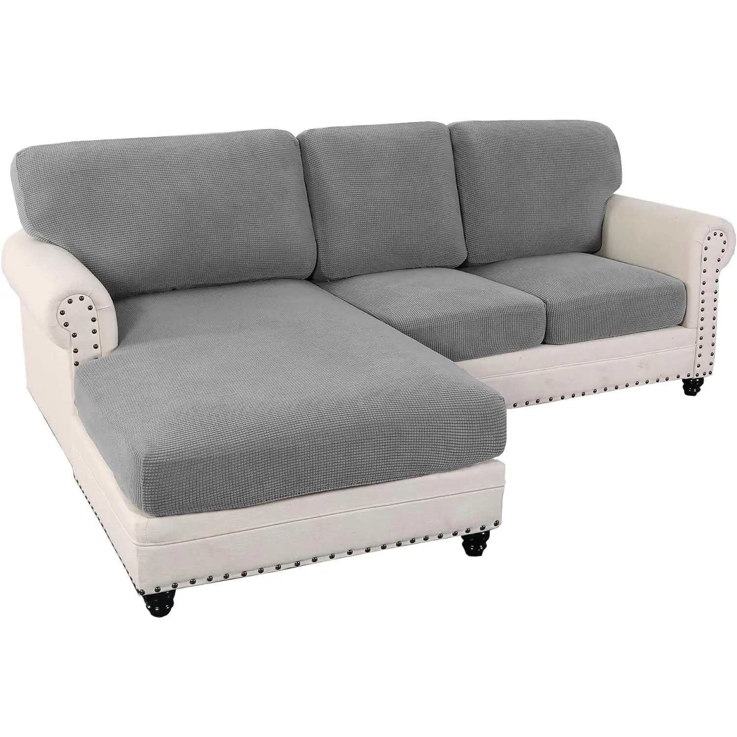 Only Sell Covers Sectional Couch Covers 6 or 8 Pieces Stretch Sofa Covers for Sectional Sofa Set Separate L Shaped Couch Cover for Both Left/Right Couch tiktokshopspringglowup Elastic Sofa Slipcover Soft Sofa Protector