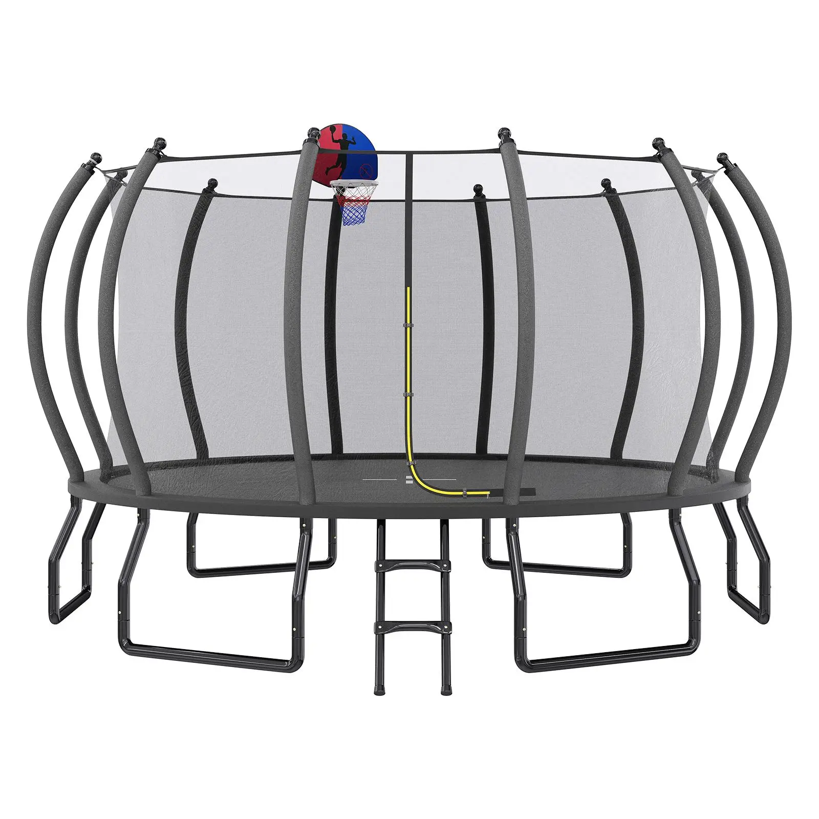 VanAcc 8FT 10FT 12FT 15FT 14FT 16FT Outdoor Trampoline with Enclosure Net and Ladder, Recreational Trampolines for Kids and Adults, Quick Connect Frame, ASTM Approval #homemakeover