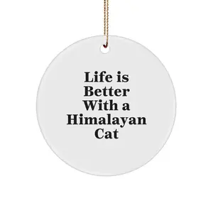 Himalayan Cat Circle Ornament Gifts from Family for Christmas