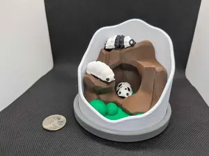 Layers in Green 3D Printed Playset Terrarium with Custom Isopods Fidget Toy for Sensory Comfort and Imaginative Play Eco-Friendly PLA Material