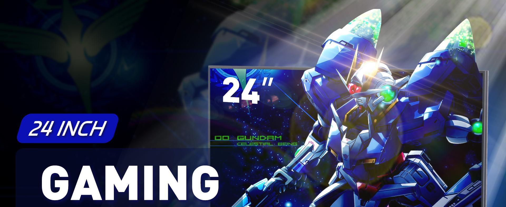 Rehisk 24" Curved Gaming Monitor – 180Hz, 1ms, FHD, FreeSync, Ultra-Slim, HDMI/DP, VESA Ready