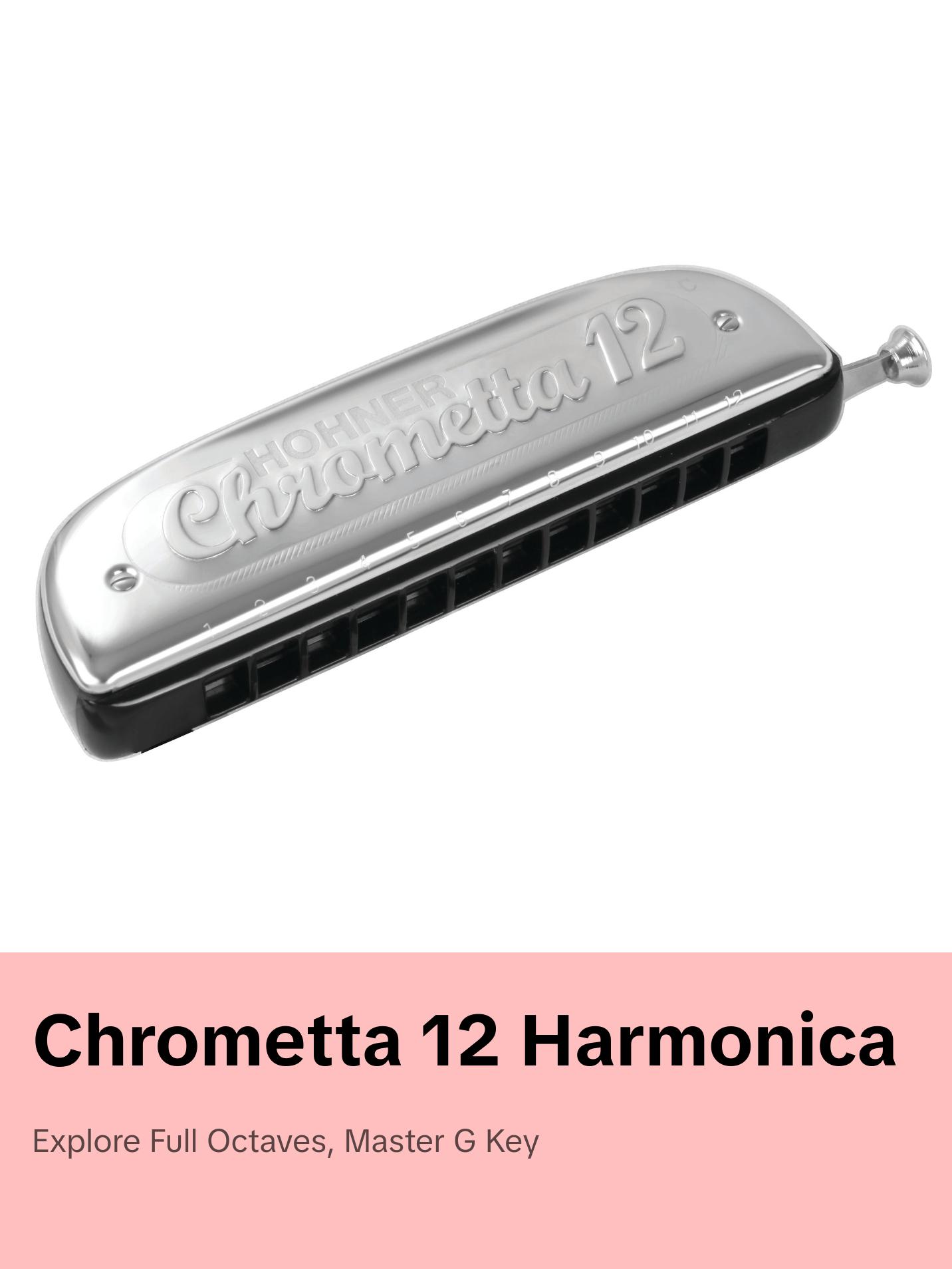 Hohner 255G Chrometta 12 Chromatic Harmonica Key G