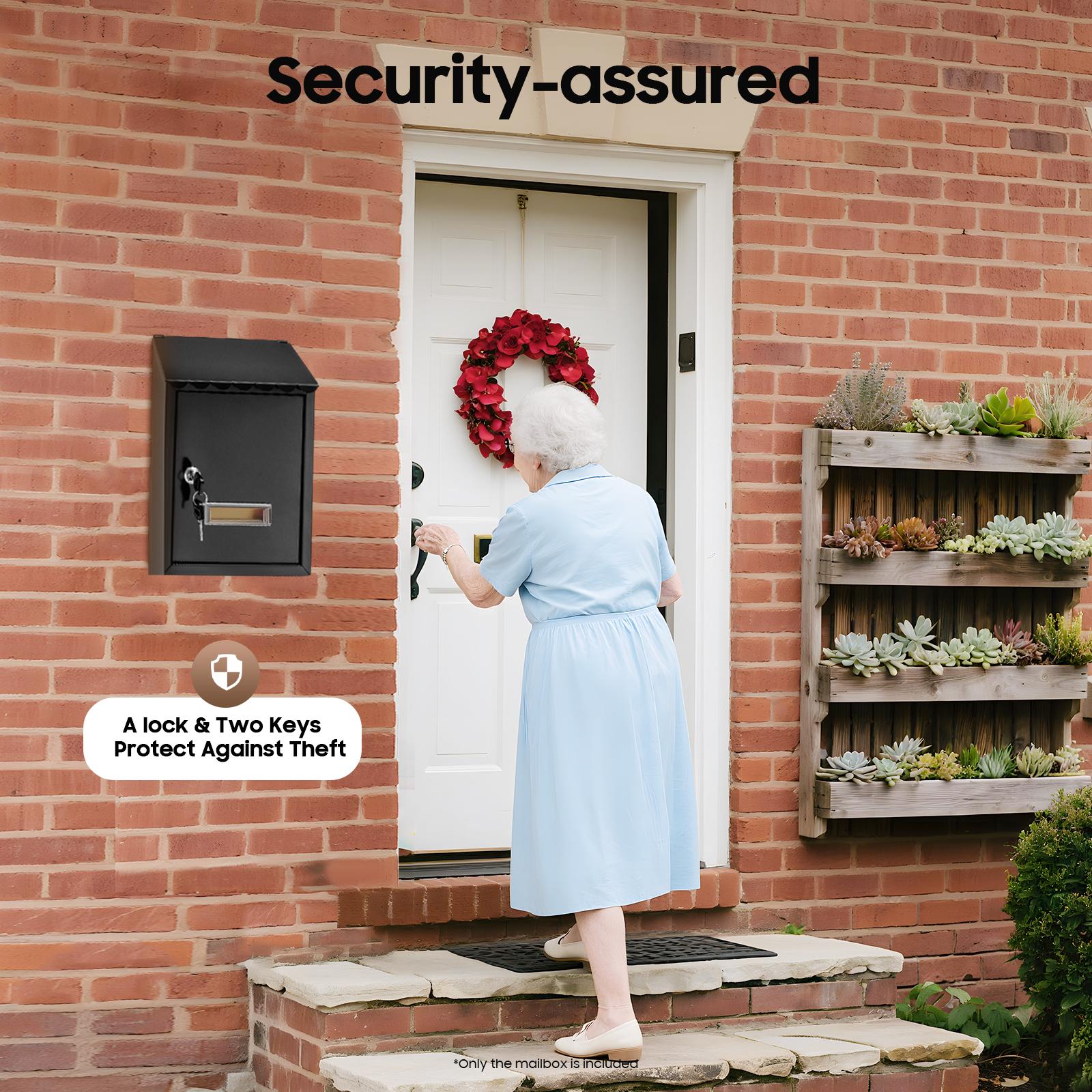 2026 Viral Wall-Mounted Lockable Mailbox - Galvanized Iron Rustproof for Home/Office Mail Storage