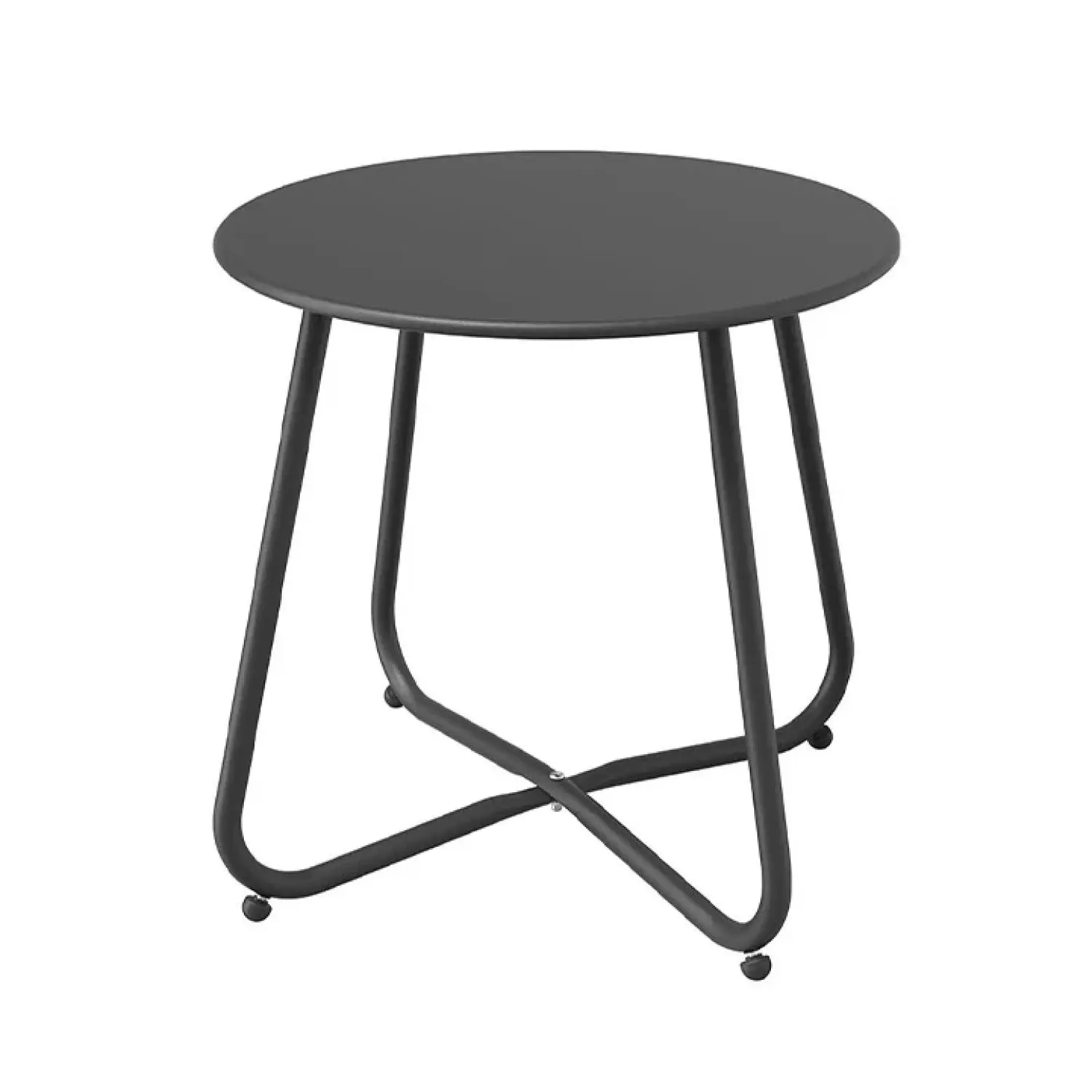 GRAND PATIO Outdoor Side Table, 18-inch Small Round Side Table with Adjustable Feet, Elegant Patio Furniture for Balcony Porch Deck Poolside,home decor,camping essentials