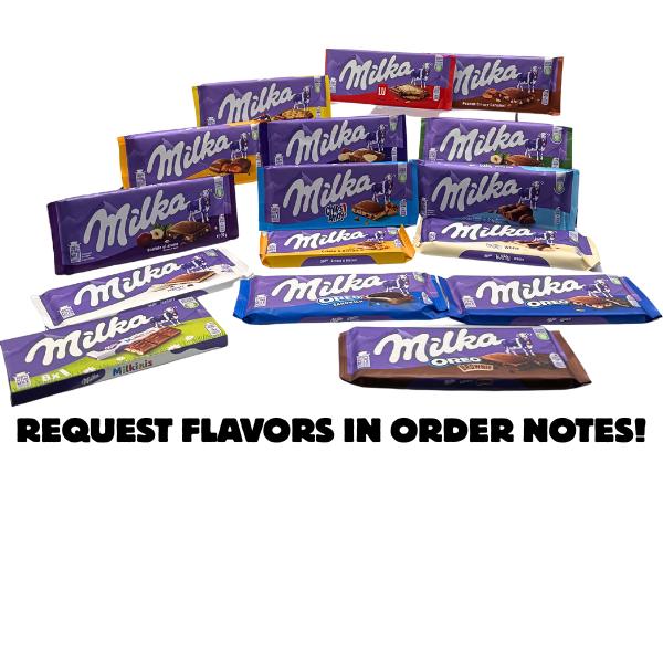 10 Milka Chocolate Bars - 10 Flavor Variety Pack - Request Flavors if You Would Like Too!
