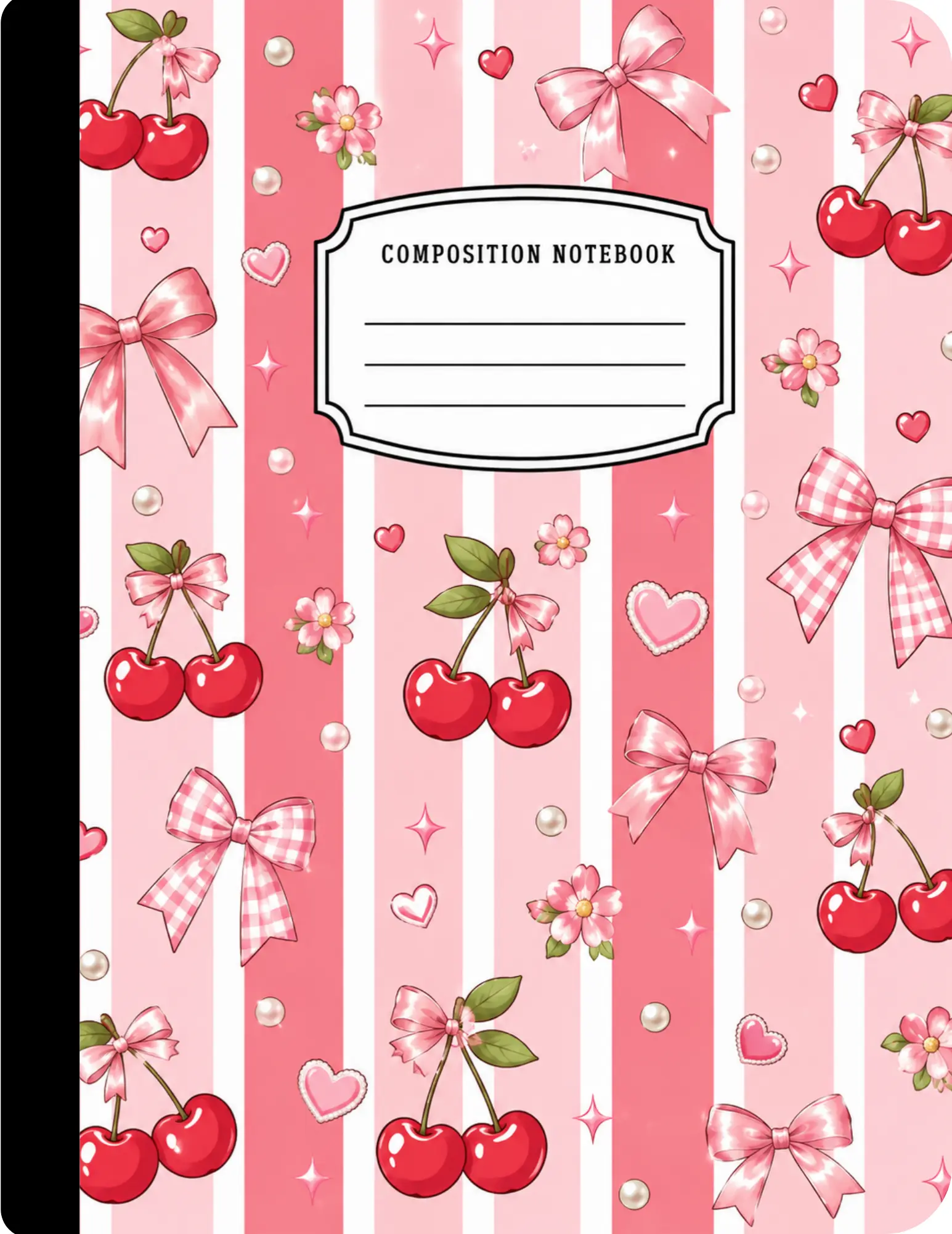 Cherries Composition Notebook – 100-Page Kids School Notebook