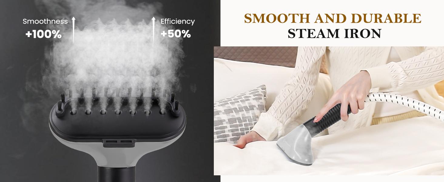 Standing Garment Steamer, 1500W Professional Wrinkle Remover, 1.7L Water Tank for 55 Min Continuous working,  Heats in 45 Seconds