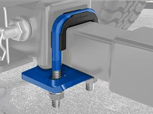 Nilight Trailer Hitch Tightener for 2 Inch Trailer Hitches Hitch Mount Anti Rattle Heavy Duty Steel with Rubber Cover Blue U Bolt Glossy Coating Plate Electrophoresis Anti-Rust Triple Protective