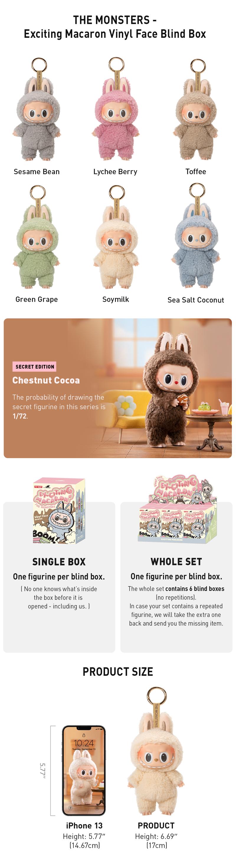 POP MART THE MONSTERS - Exciting Macaron Vinyl Face Blind Box, Labubu Collectible Toys, Valentine’s Day Gifts-2.0