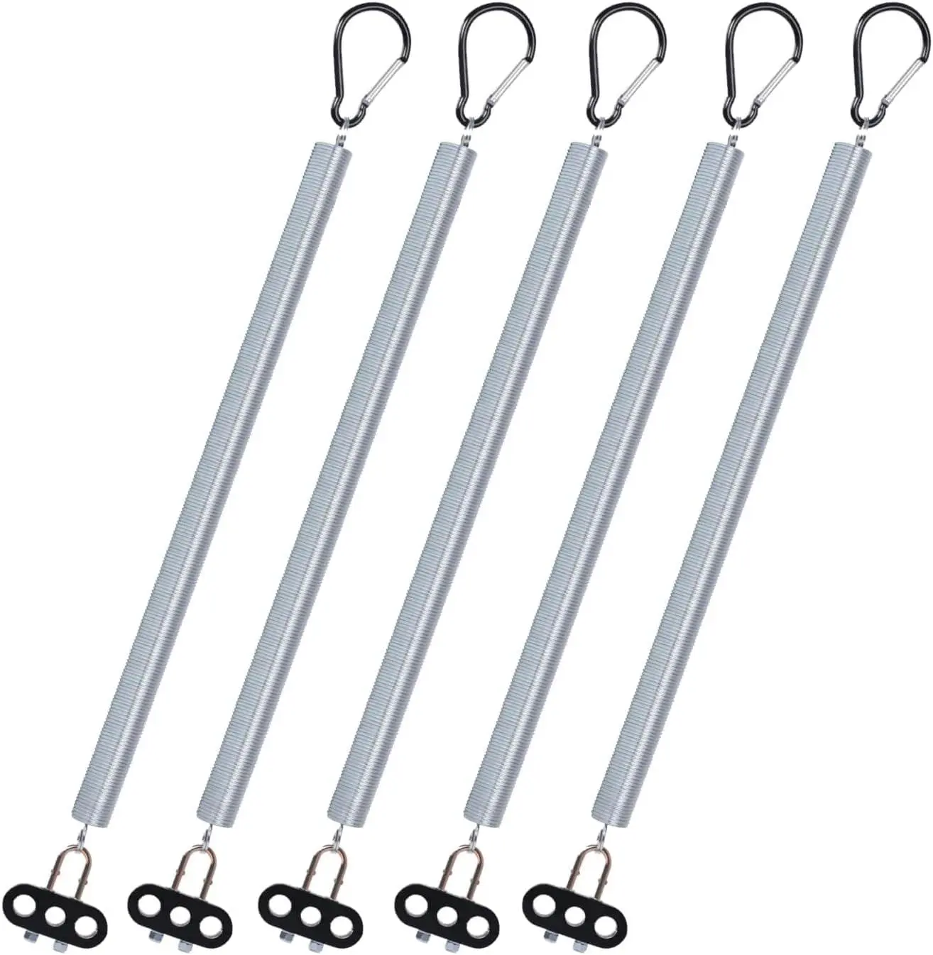 TORQUE 5 PCS 3 in 1 ABS Air Line Hose Tracker Tender Kit 25" Single Spring Truck Tractor Trailer (Heavy Duty Spring with 3 Hose Holder) (5 x TR17145)
