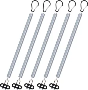 TORQUE 5 PCS 3 in 1 ABS Air Line Hose Tracker Tender Kit 25" Single Spring Truck Tractor Trailer (Heavy Duty Spring with 3 Hose Holder) (5 x TR17145)