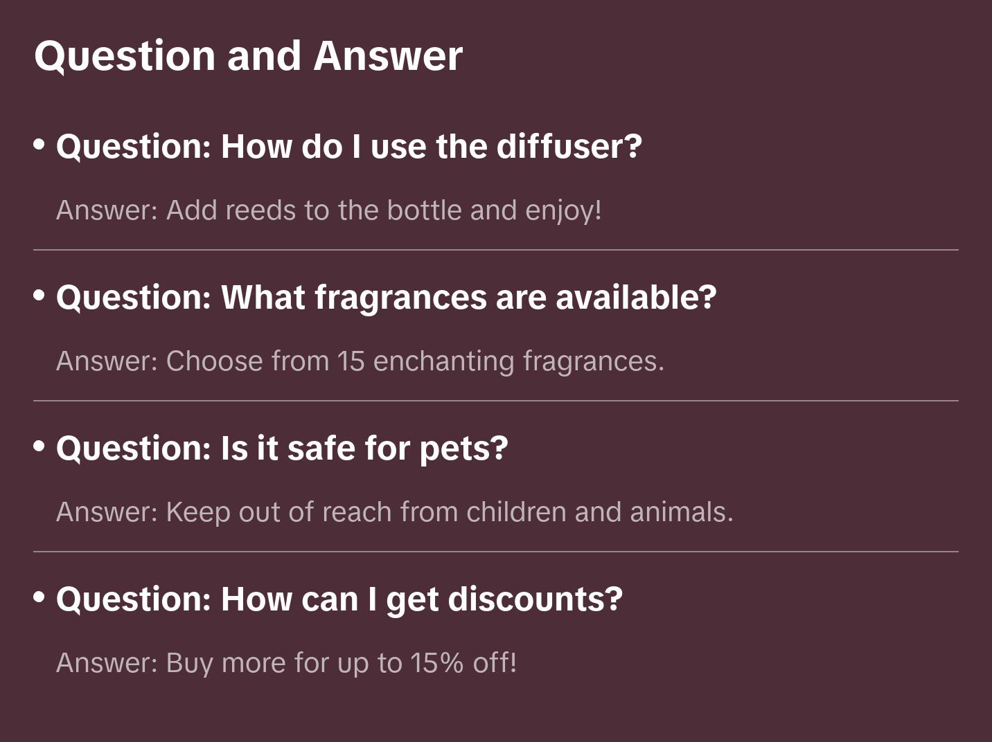 5 Reed Room Diffusers 5 Reed Room Diffusers