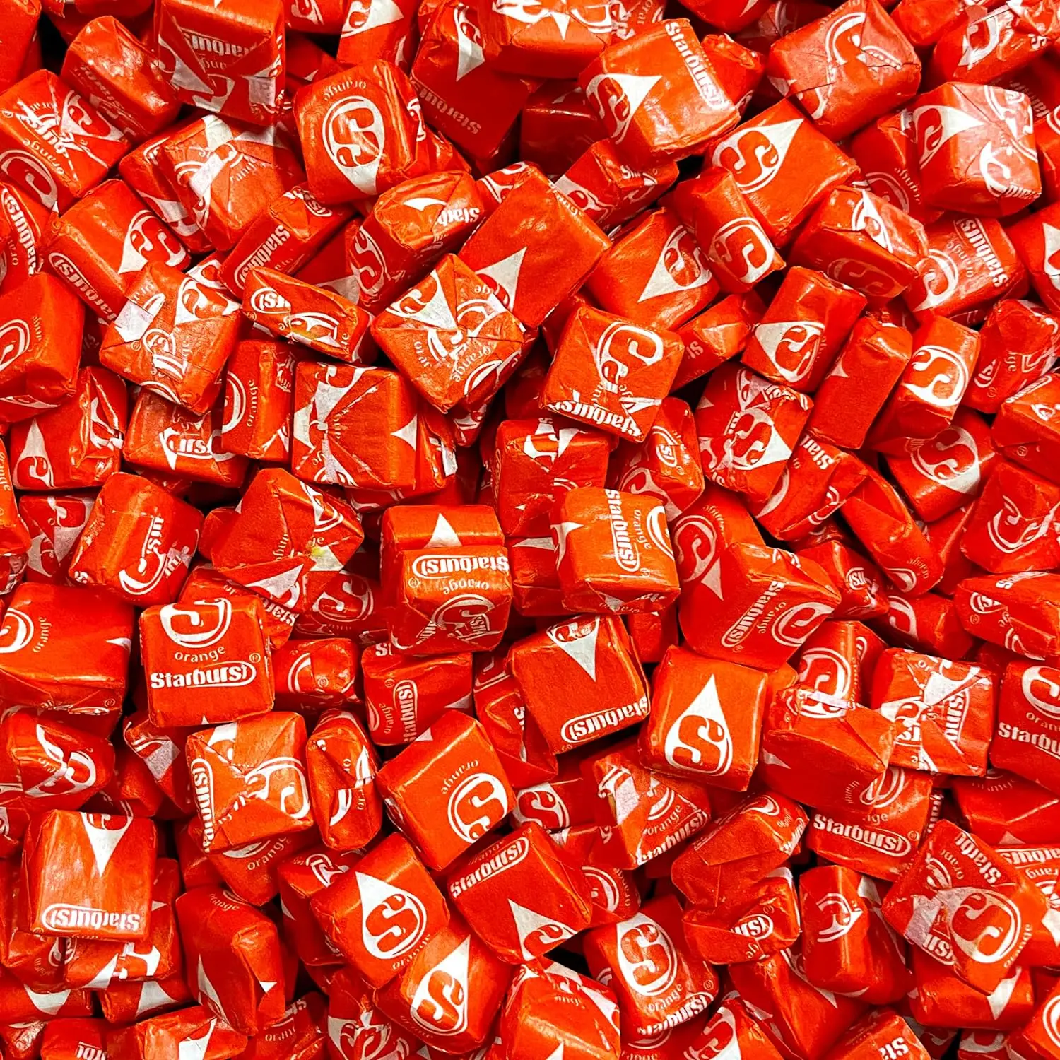 Starburst Orange Flavor Soft Gelatin Fruit Chewy Candy, Bulk Bags Snack for Birthday, Office Bag Treats
