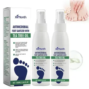 （3 bottles）Tea Tree Oil Foot Spray I 97% Odor Elimination &Cracked Heel Repair I Dermatologist-ValidatedFungal Defense |100ml Fast-Absorbing Formula aloe vera long-lasting disinfectant antifungal Foot Spray fight Odor