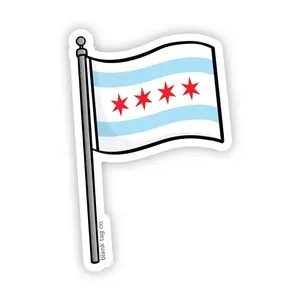 Blank Tag Co.® Chicago Flag Waterproof Sticker