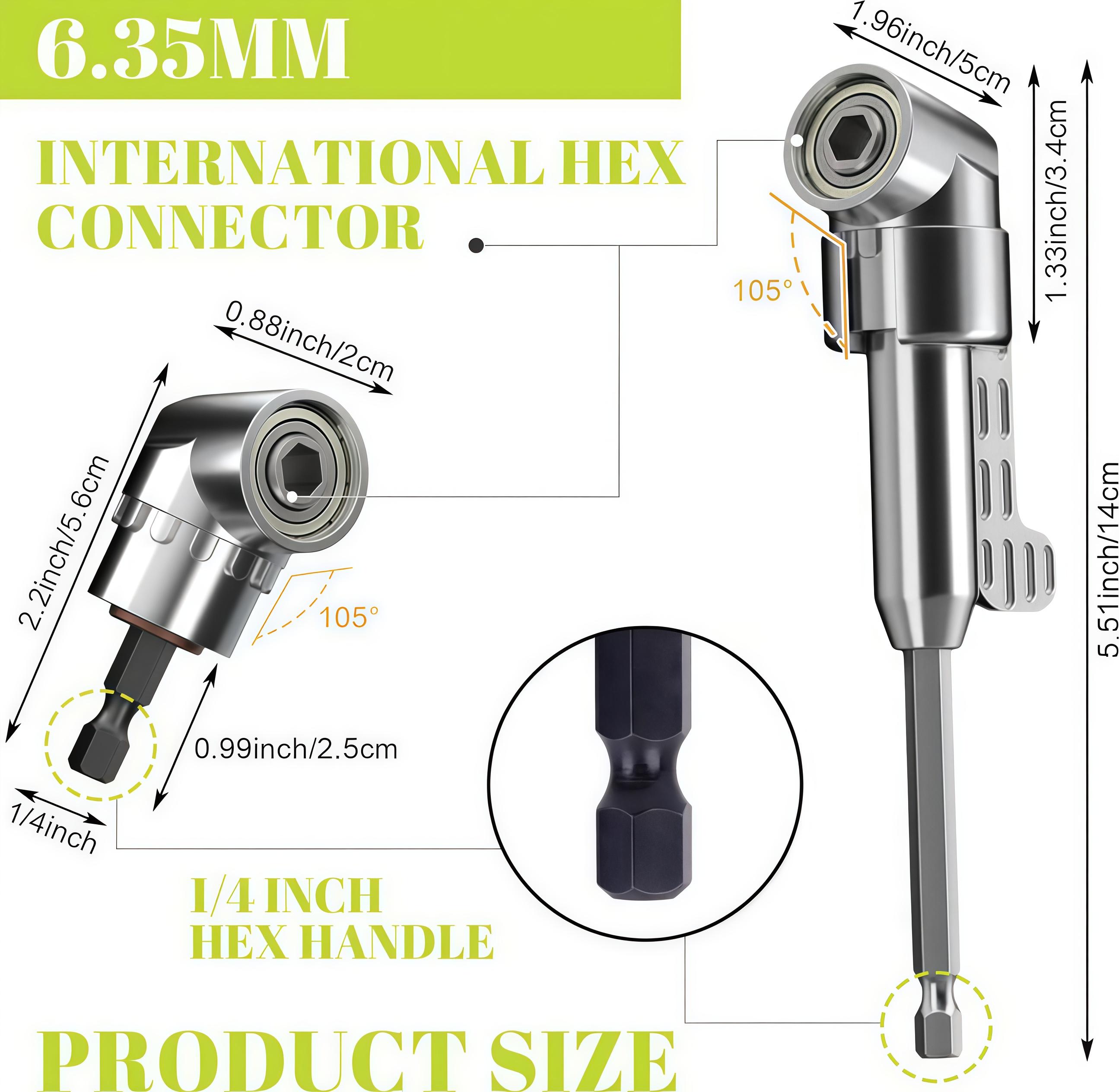 Corner Angled Screwdriver Drill Adapter Screwdriver Batch Wrench Driver Bending Batch Hand Repair Tools Drill Extension Screwdriver Connector